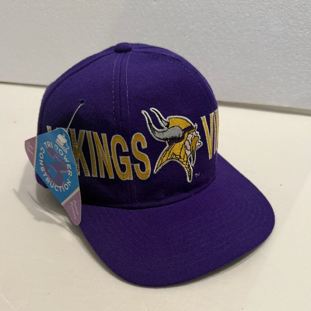 NEW Vintage Starter Minnesota Vikings Snapback Hat Tri Power Autographed! NWT!